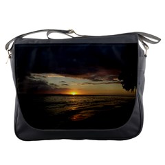 Sunset On Rincon Puerto Rico Messenger Bags by StarvingArtisan