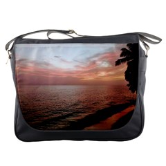 Sunset On Rincon Puerto Rico Messenger Bags by StarvingArtisan