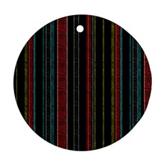 Multicolored Dark Stripes Pattern Ornament (round) by dflcprints