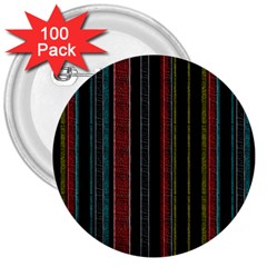 Multicolored Dark Stripes Pattern 3  Buttons (100 Pack)  by dflcprints