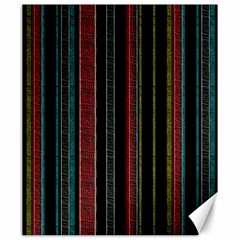 Multicolored Dark Stripes Pattern Canvas 20  X 24   by dflcprints