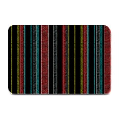 Multicolored Dark Stripes Pattern Plate Mats by dflcprints