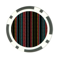 Multicolored Dark Stripes Pattern Poker Chip Card Guard by dflcprints