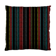 Multicolored Dark Stripes Pattern Standard Cushion Case (two Sides) by dflcprints