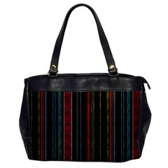 Multicolored Dark Stripes Pattern Office Handbags by dflcprints