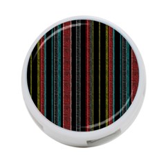 Multicolored Dark Stripes Pattern 4-port Usb Hub (two Sides)  by dflcprints