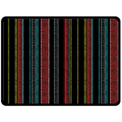 Multicolored Dark Stripes Pattern Fleece Blanket (large)  by dflcprints