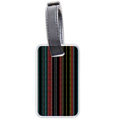 Multicolored Dark Stripes Pattern Luggage Tags (one Side)  by dflcprints