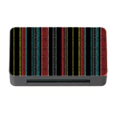 Multicolored Dark Stripes Pattern Memory Card Reader With Cf by dflcprints