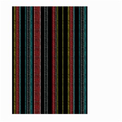 Multicolored Dark Stripes Pattern Large Garden Flag (two Sides) by dflcprints