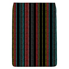 Multicolored Dark Stripes Pattern Flap Covers (l)  by dflcprints