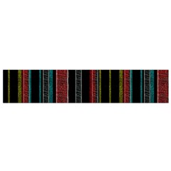 Multicolored Dark Stripes Pattern Small Flano Scarf by dflcprints