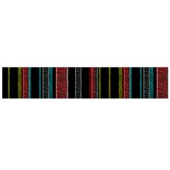 Multicolored Dark Stripes Pattern Large Flano Scarf  by dflcprints