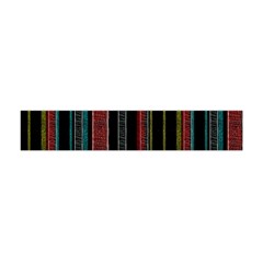 Multicolored Dark Stripes Pattern Flano Scarf (mini) by dflcprints