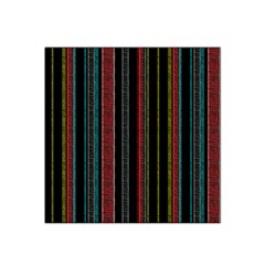 Multicolored Dark Stripes Pattern Satin Bandana Scarf by dflcprints