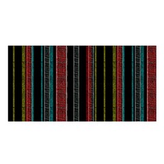 Multicolored Dark Stripes Pattern Satin Shawl by dflcprints