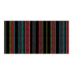 Multicolored Dark Stripes Pattern Satin Wrap by dflcprints