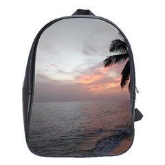 Sunset In Puerto Rico  School Bag (large) by StarvingArtisan