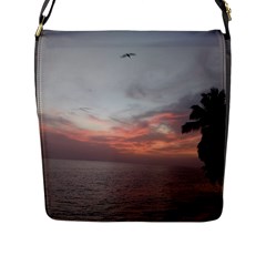 Puerto Rico Sunset Flap Messenger Bag (l)  by StarvingArtisan