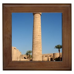 Temple Of Karnak Luxor Egypt  Framed Tiles by StarvingArtisan