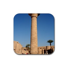 Temple Of Karnak Luxor Egypt  Rubber Coaster (square)  by StarvingArtisan