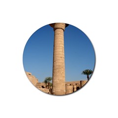 Temple Of Karnak Luxor Egypt  Rubber Coaster (round)  by StarvingArtisan