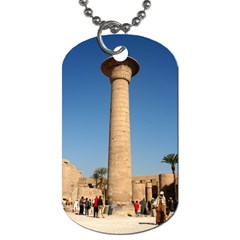 Temple Of Karnak Luxor Egypt  Dog Tag (one Side) by StarvingArtisan