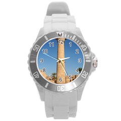 Temple Of Karnak Luxor Egypt  Round Plastic Sport Watch (l) by StarvingArtisan