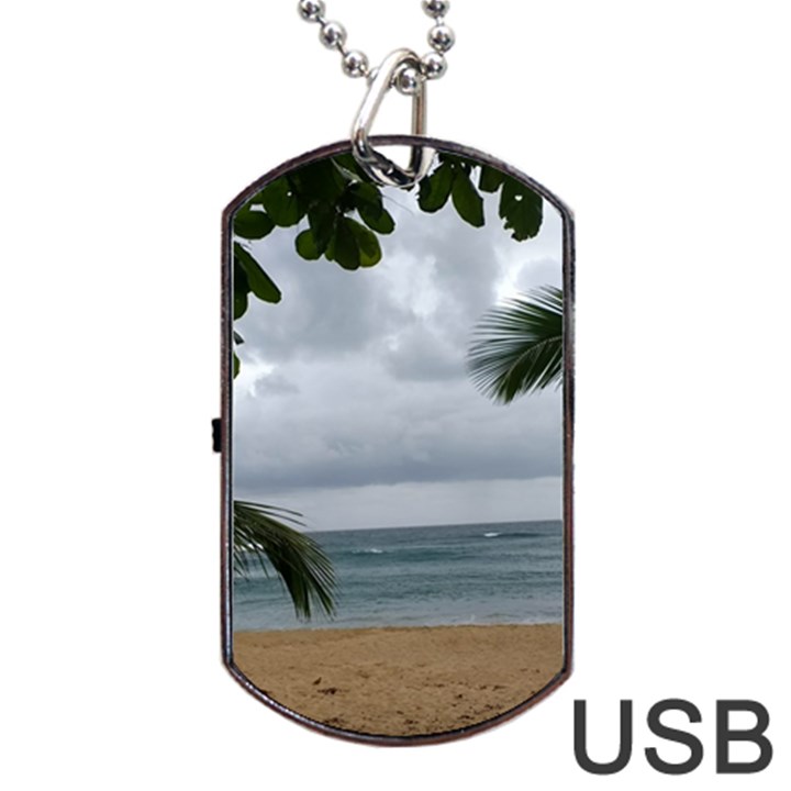 Through the trees  Dog Tag USB Flash (One Side)