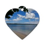 Isla Puerto Rico Dog Tag Heart (One Side) Front