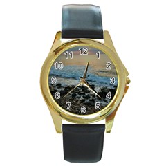 Aquadillia Puerto Rico  Round Gold Metal Watch