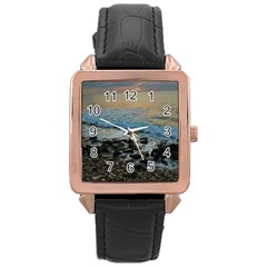 Aquadillia Puerto Rico  Rose Gold Leather Watch 