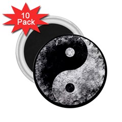 Grunge Yin Yang 2 25  Magnets (10 Pack)  by Valentinaart