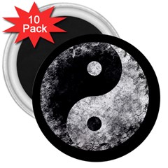 Grunge Yin Yang 3  Magnets (10 Pack)  by Valentinaart