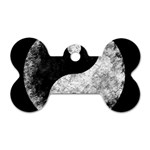 Grunge Yin Yang Dog Tag Bone (Two Sides) Front