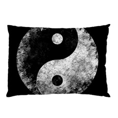 Grunge Yin Yang Pillow Case (two Sides) by Valentinaart