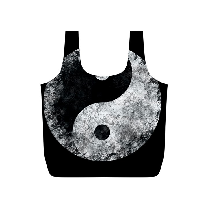 Grunge Yin Yang Full Print Recycle Bags (S) 