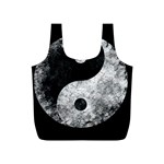 Grunge Yin Yang Full Print Recycle Bags (S)  Back