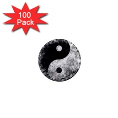 Grunge Yin Yang 1  Mini Magnets (100 Pack)  by Valentinaart