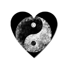 Grunge Yin Yang Heart Magnet by Valentinaart