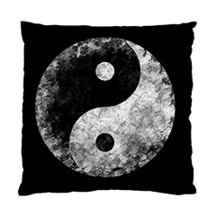 Grunge Yin Yang Standard Cushion Case (one Side) by Valentinaart