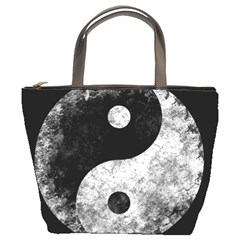 Grunge Yin Yang Bucket Bags by Valentinaart