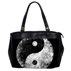 Grunge Yin Yang Office Handbags (2 Sides)  by Valentinaart