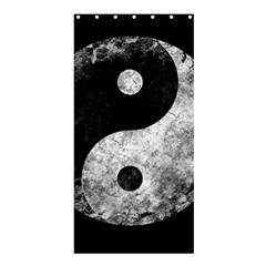 Grunge Yin Yang Shower Curtain 36  X 72  (stall)  by Valentinaart