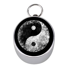 Grunge Yin Yang Mini Silver Compasses by Valentinaart