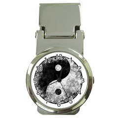 Grunge Yin Yang Money Clip Watches by Valentinaart