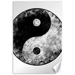 Grunge Yin Yang Canvas 20  X 30   by Valentinaart