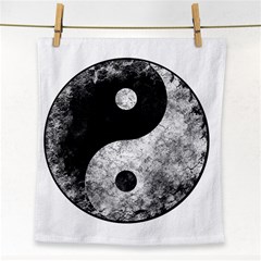 Grunge Yin Yang Face Towel by Valentinaart