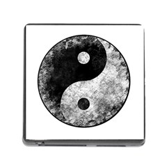 Grunge Yin Yang Memory Card Reader (square) by Valentinaart