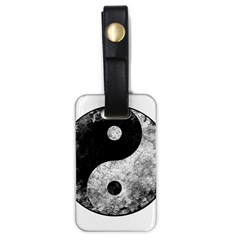 Grunge Yin Yang Luggage Tags (one Side)  by Valentinaart